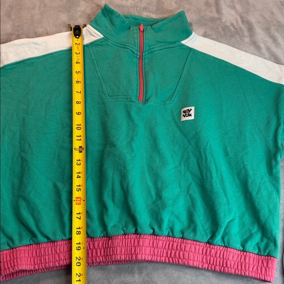 NWOT Lucy & Yak Marley Sweatshirt Turquoise Size Medium - Picture 11 of 13